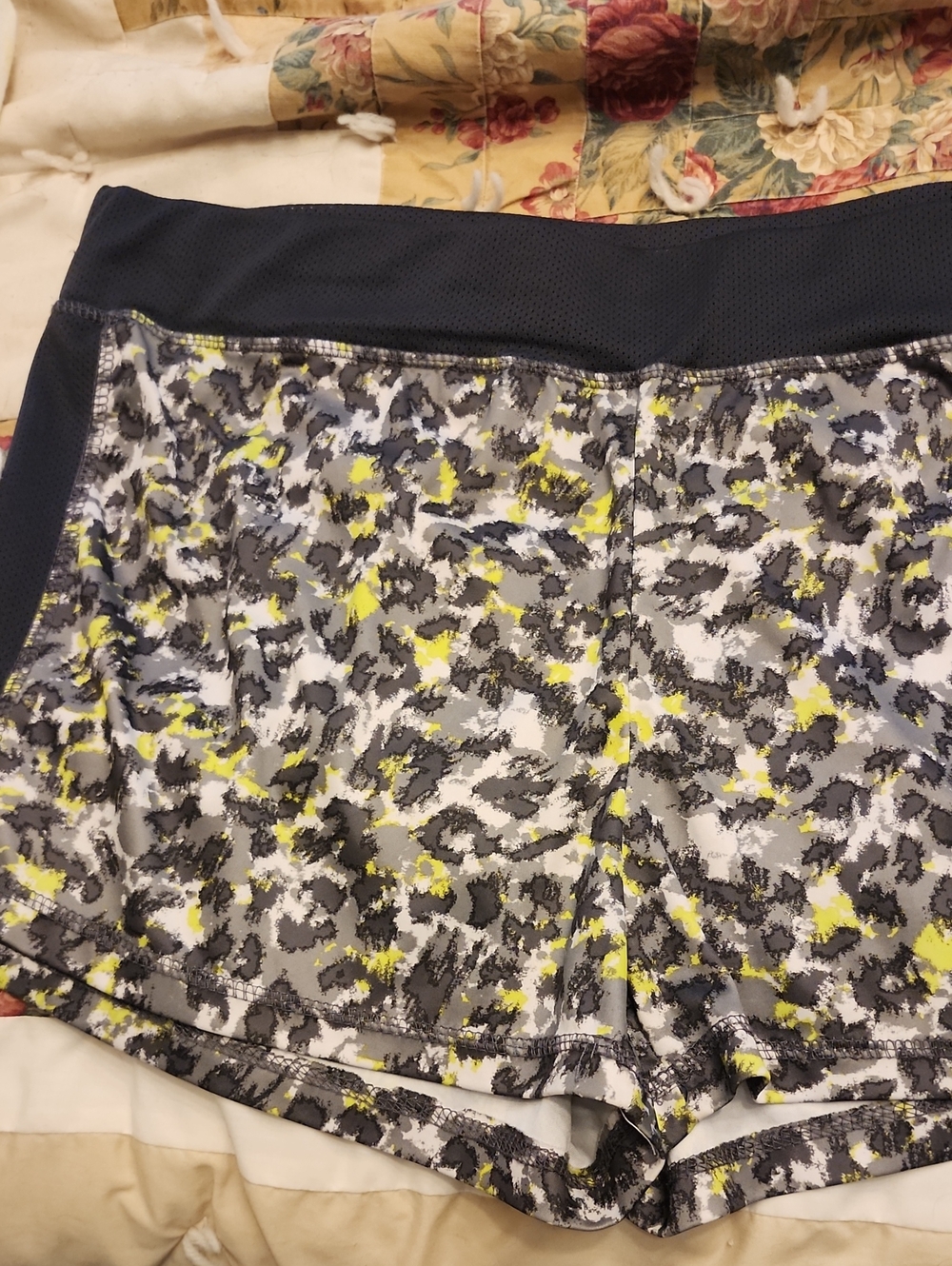 5 For $15. Zone Pro Gray & Yellow Abstract Athletic Shorts